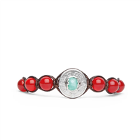 Bracciale Tamashii Ruota della Preghiera in Argento Agata BHS339-124E - BHS339-124E